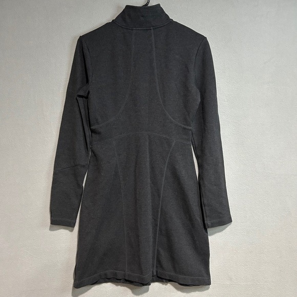Athleta athletic Dress Womens Small Gray Half Zip Mock Neck Long Sleeve Sporty - Picture 2 of 8